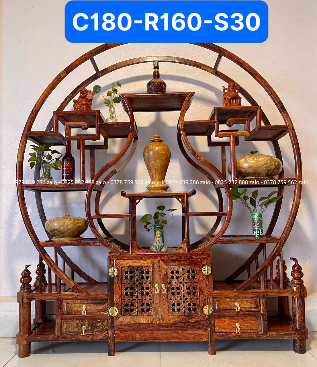 Tủ Kệ Bày Đồ Gỗ Cẩm Vân Đẹp