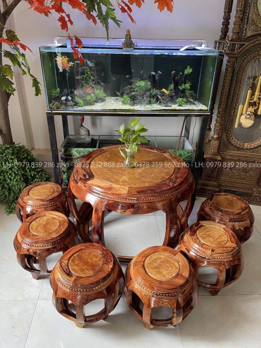 Bộ Nu Trống Gỗ Cẩm Mặt Nu Kháo Vàng