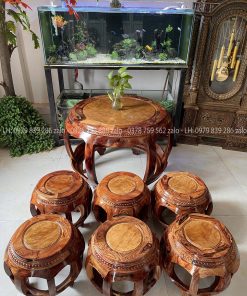 Bộ Nu Trống Gỗ Cẩm Mặt Nu Kháo Vàng