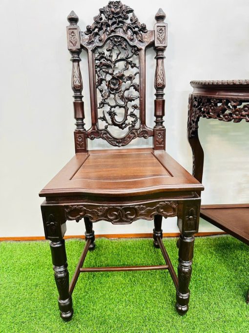 Bộ Ghế Bàn Trà 3 Đục Chạm Đẹp