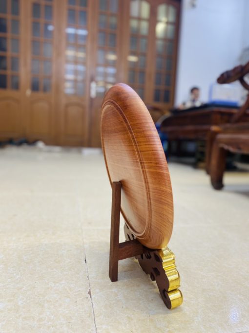 Đĩa Chữ Thọ Gỗ Hương Đá