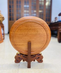 Đĩa Chữ Thọ Gỗ Hương Đá
