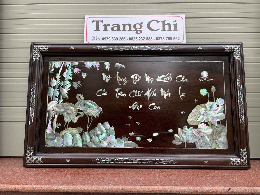 Bộ Đại Tự Cuốn Thư Khảm Ý Nghĩa Về Cha Mẹ