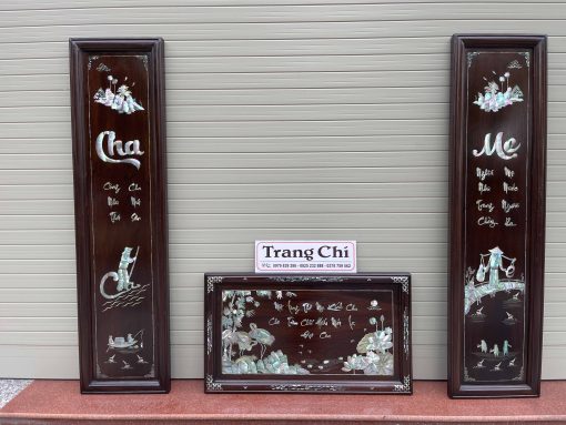Bộ Đại Tự Cuốn Thư Khảm Ý Nghĩa Về Cha Mẹ