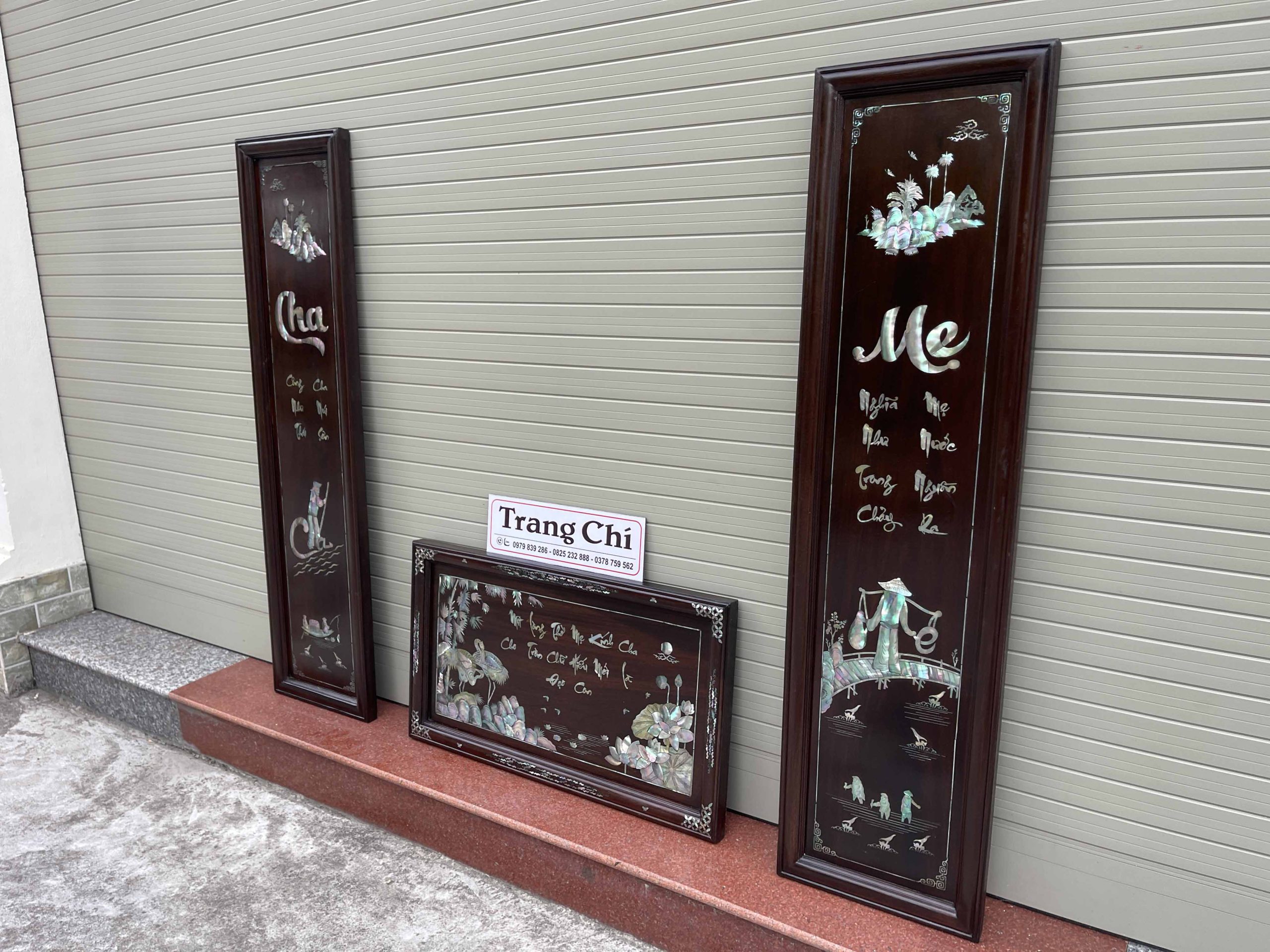 Bộ Đại Tự Cuốn Thư Khảm Ý Nghĩa Về Cha Mẹ
