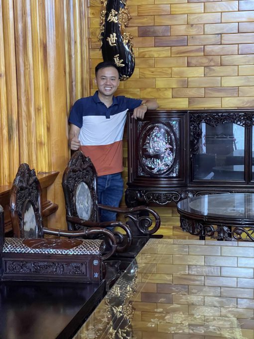 Bộ Trường Kỷ Chạm Tích Khảm Ốc Đẹp