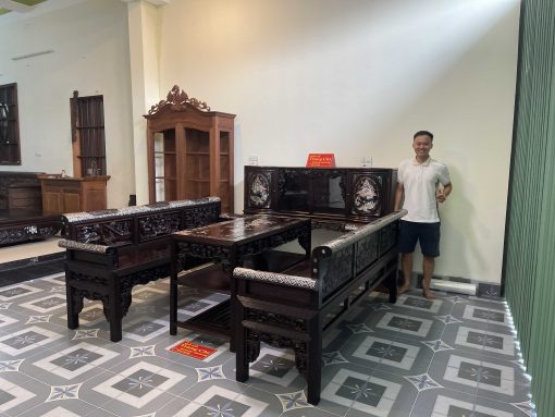 Bộ Trường Kỷ Chạm Tích Khảm Ốc Đẹp