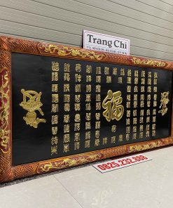 Tranh Bách Phúc Đồ 100 Chữ Sơn Thiếc