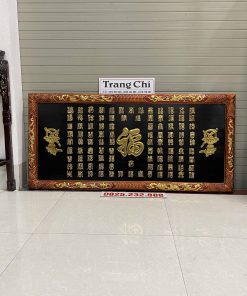 Tranh Bách Phúc Đồ 100 Chữ Sơn Thiếc