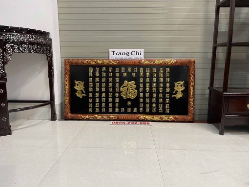 Tranh Bách Phúc Đồ 100 Chữ Sơn Thiếc