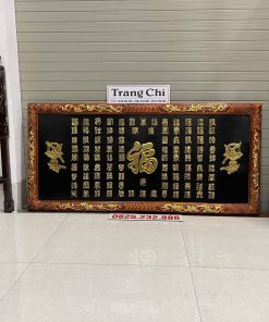 Tranh Bách Phúc Đồ 100 Chữ Sơn Thiếc