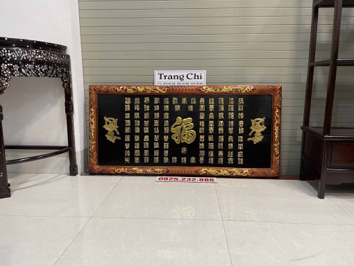 Tranh Bách Phúc Đồ 100 Chữ Sơn Thiếc