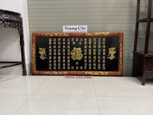 Tranh Bách Phúc Đồ 100 Chữ Sơn Thiếc