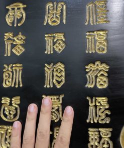 Tranh Bách Phúc Đồ 100 Chữ Sơn Thiếc
