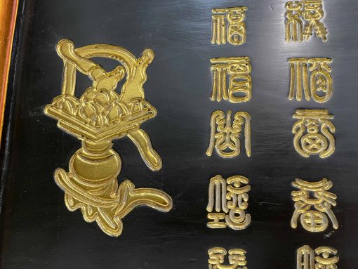 Tranh Bách Phúc Đồ 100 Chữ Sơn Thiếc