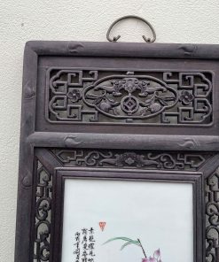 Tranh Tứ Qúy Lòng Tranh Gốm Sứ Mẫu Vẽ Tứ Bình