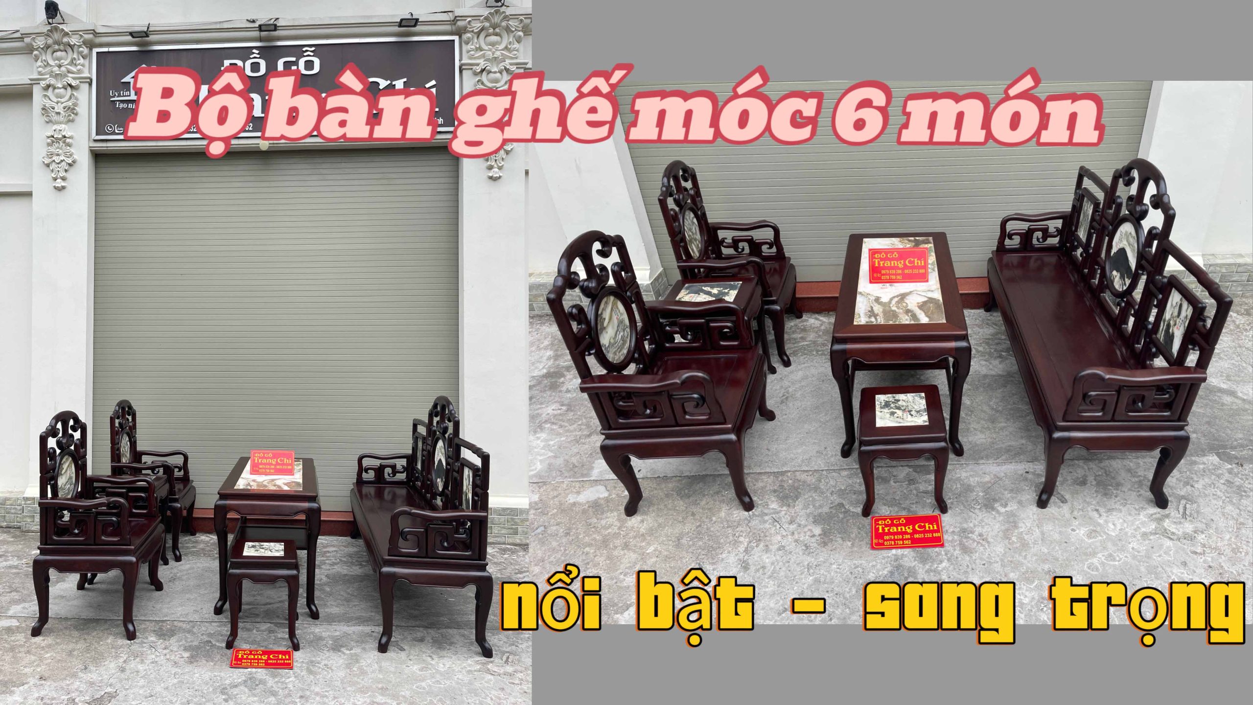 Báo Giá Bộ Bàn Ghế Móc Mỏ 6 Món