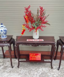 Bộ Bàn Đôn Kê Đồ Gỗ Gụ Đục Chạm Đẹp