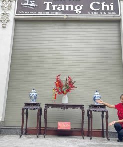 Bộ Bàn Đôn Kê Đồ Gỗ Gụ Đục Chạm Đẹp