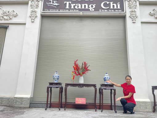 Bộ Bàn Đôn Kê Đồ Gỗ Gụ Đục Chạm Đẹp