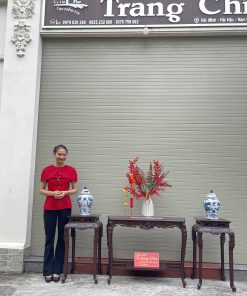 Bộ Bàn Đôn Kê Đồ Gỗ Gụ Đục Chạm Đẹp