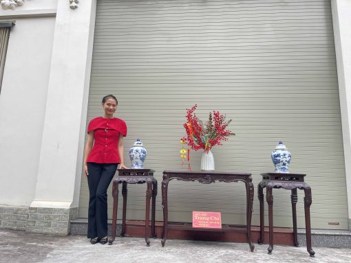 Bộ Bàn Đôn Kê Đồ Gỗ Gụ Đục Chạm Đẹp