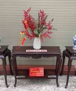 Bộ Bàn Đôn Kê Đồ Gỗ Gụ Đục Chạm Đẹp