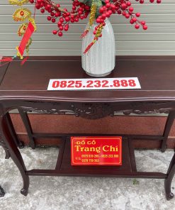Bộ Bàn Đôn Kê Đồ Gỗ Gụ Đục Chạm Đẹp