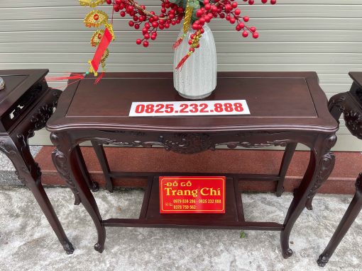 Bộ Bàn Đôn Kê Đồ Gỗ Gụ Đục Chạm Đẹp