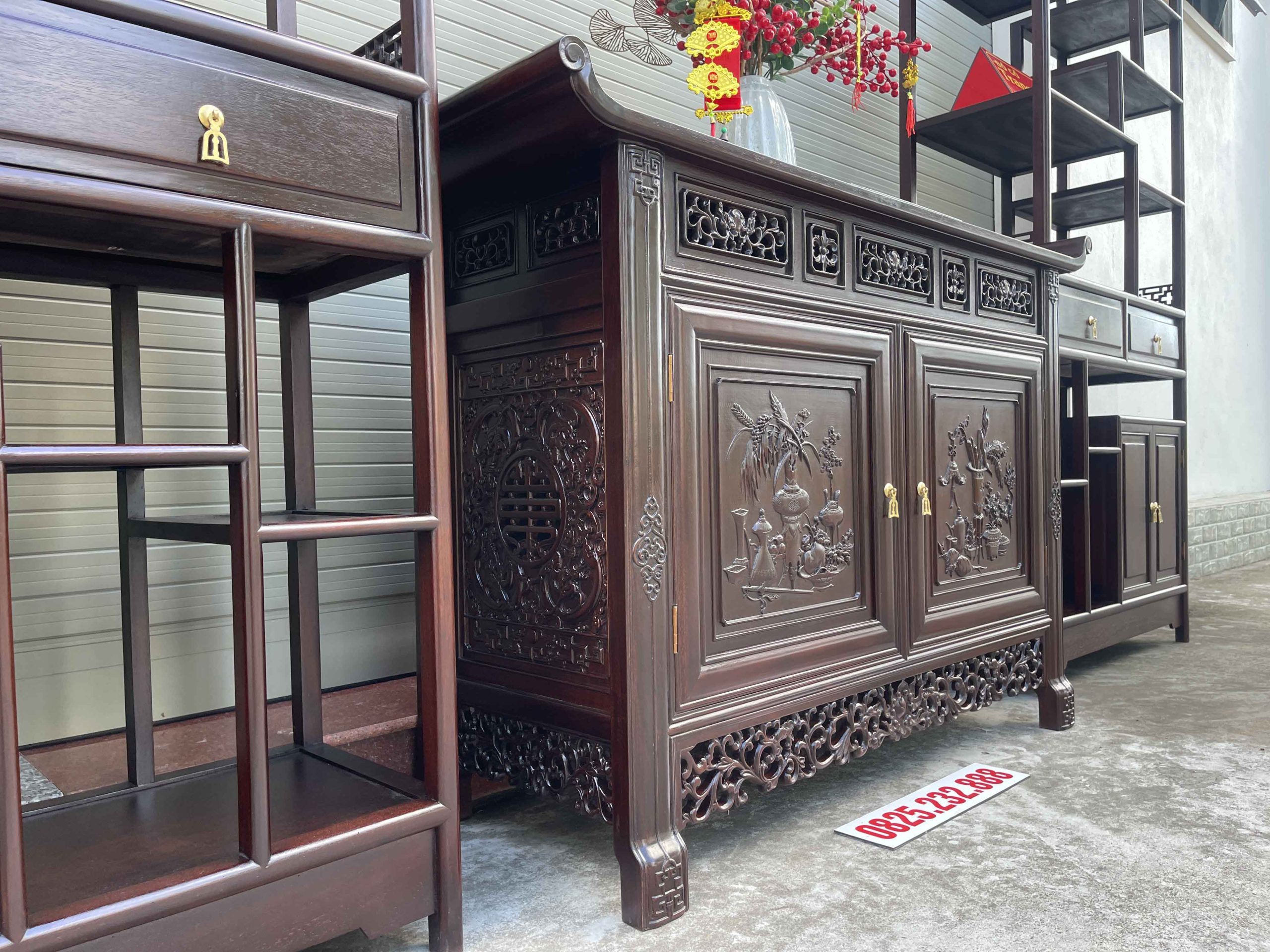Combo Bàn Kệ 3 Món Bày Đồ Cho Phòng Khách Phòng Trà