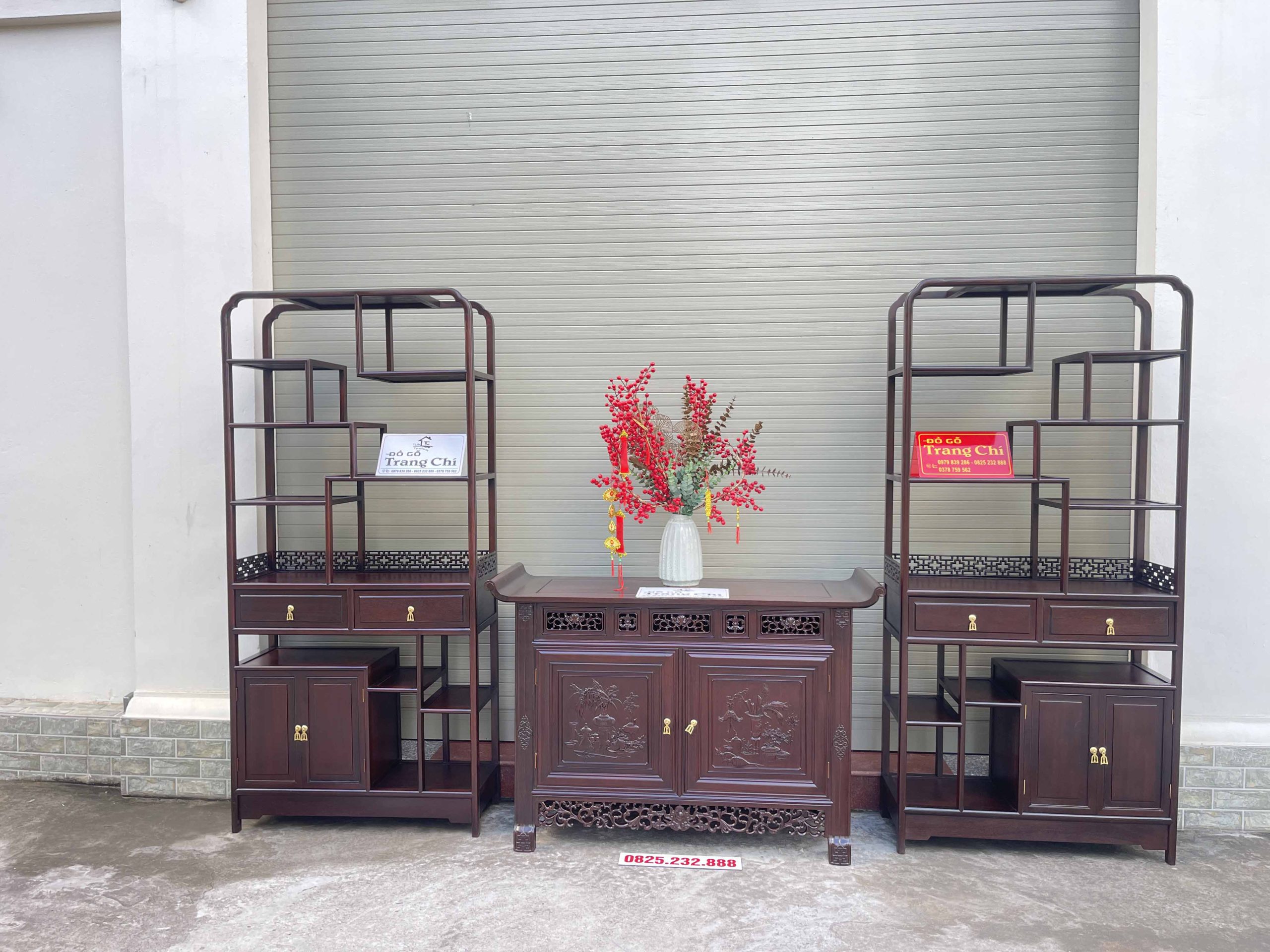 Combo Bàn Kệ 3 Món Bày Đồ Cho Phòng Khách Phòng Trà