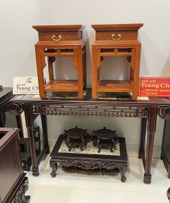 Đôn Vuông Có Ngăn Kéo Gỗ Hương Đá 60 x 38 cm