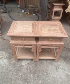 Đôn Vuông Có Ngăn Kéo Gỗ Hương Đá 60 x 38 cm