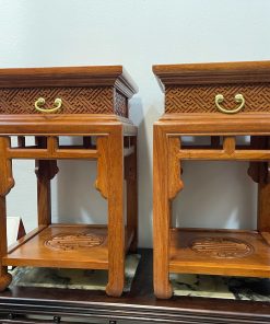 Đôn Vuông Có Ngăn Kéo Gỗ Hương Đá 60 x 38 cm