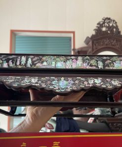 Khay Trà Khảm Tam Cố Thảo Lư Gỗ Trắc