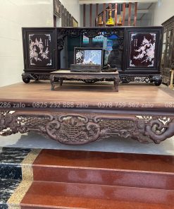 Sập Ngũ Phúc Chân Hươu Gỗ Gụ