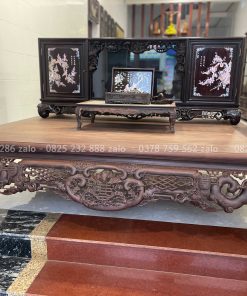 Sập Ngũ Phúc Chân Hươu Gỗ Gụ