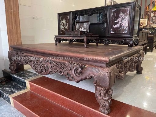 Sập Ngũ Phúc Chân Hươu Gỗ Gụ