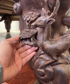 Sập Ngũ Phúc Chân Hươu Gỗ Gụ