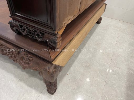 Sập Ngũ Phúc Chân Hươu Gỗ Gụ