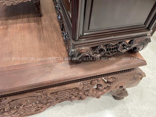 Sập Ngũ Phúc Chân Hươu Gỗ Gụ