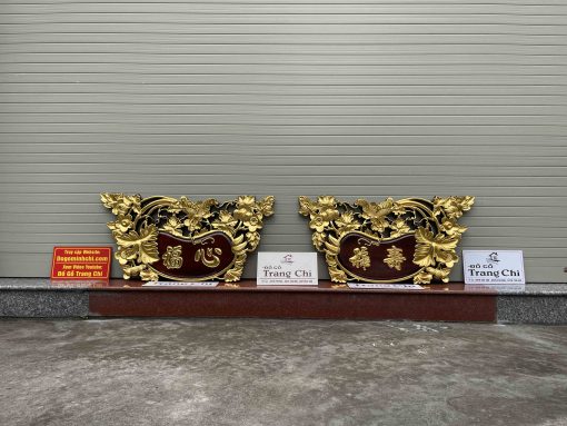 Tranh Chữ Tâm Phúc - Lộc Thọ - Tâm Đức Thiếc Vàng