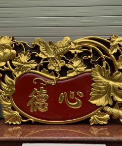 Tranh Chữ Tâm Phúc - Lộc Thọ - Tâm Đức Thiếc Vàng