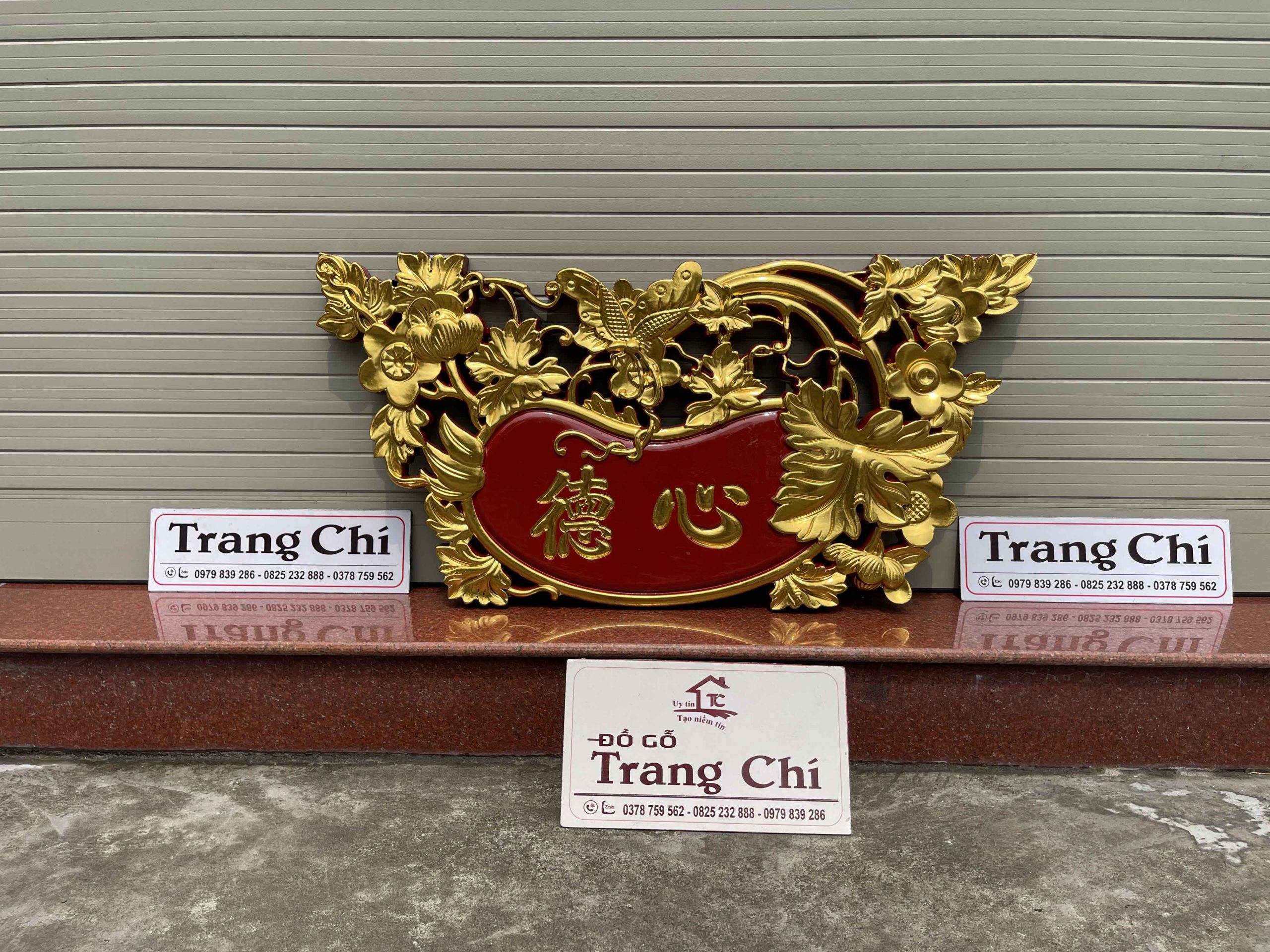 Tranh Chữ Tâm Phúc - Lộc Thọ - Tâm Đức Thiếc Vàng