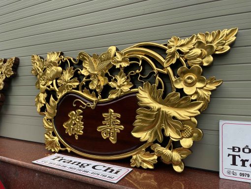 Tranh Chữ Tâm Phúc - Lộc Thọ - Tâm Đức Thiếc Vàng