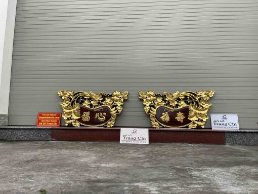 Tranh Chữ Tâm Phúc - Lộc Thọ - Tâm Đức Thiếc Vàng