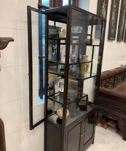 Tủ Bày Đồ Gỗ Trắc Lối Tàu Có Kính