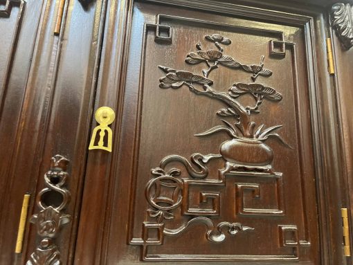 Tủ Bày Đồ Louis 2 Thớt Có Kính
