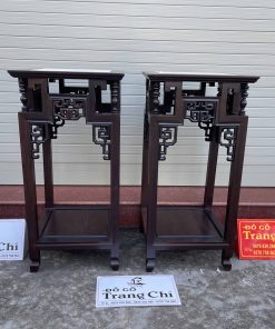 Cặp Đôn Triện Vuông Bày Đồ Lối Tàu