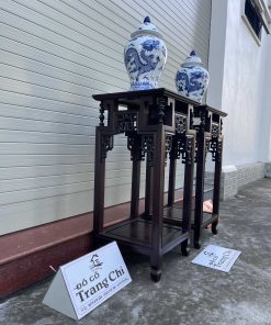Cặp Đôn Triện Vuông Bày Đồ Lối Tàu